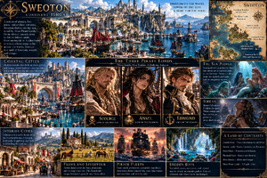 Country, map, regions, people and the Three Pirate Lords.