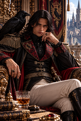 Grand Duke Esteban Rayven with his raven.